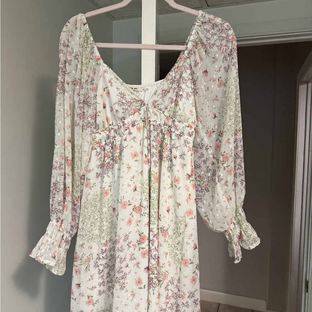 Miami Floral Print Dress - Pink and Green
